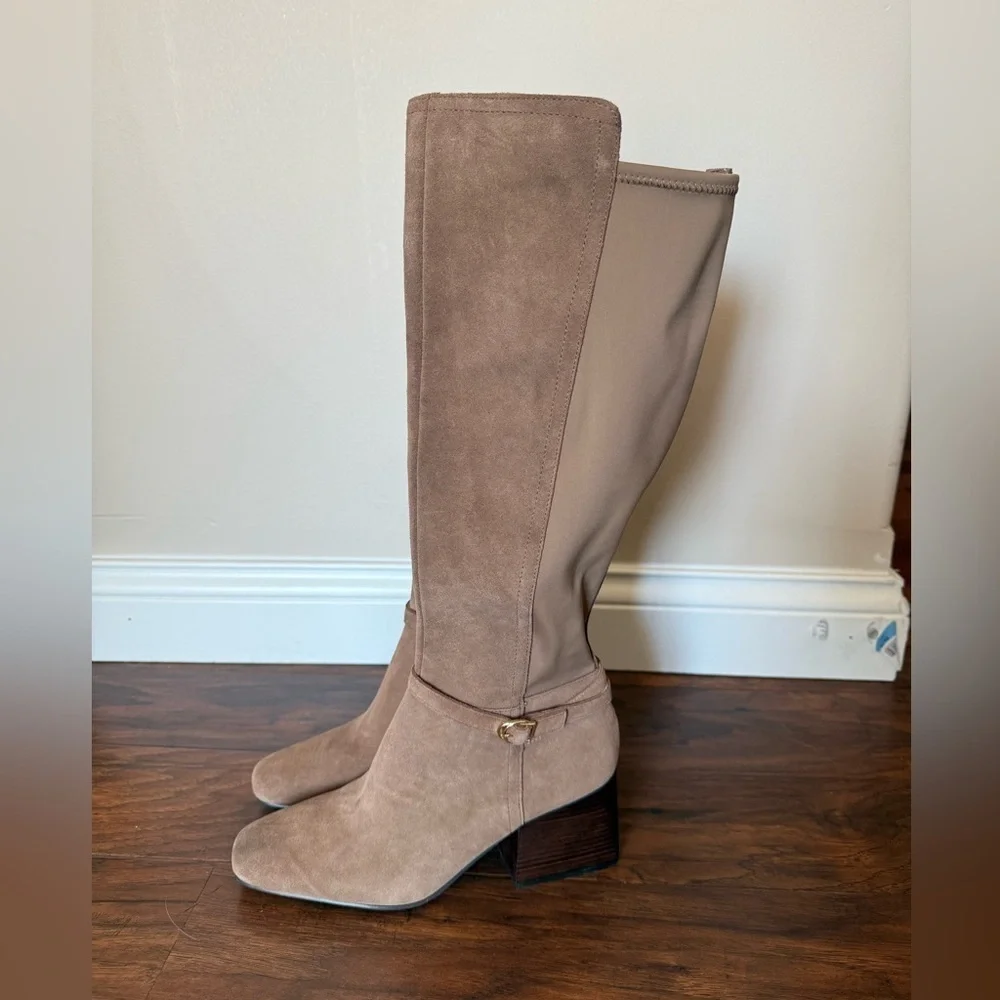 NWT Blondo Twyla Tan Heeled Knee-High waterproof Boots-Size 9 - Picture 7 of 14